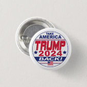 Trump 2024 Haal Amerika terug Ronde Button 3,2 Cm (Voorkant /achterkant)