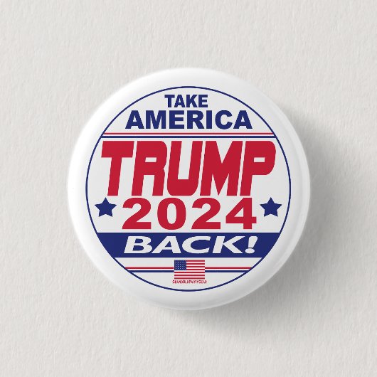 Trump 2024 Haal Amerika terug Ronde Button 3,2 Cm (Voorkant)