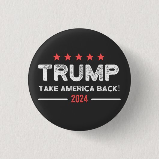 Trump 2024 Haal Amerika terug Ronde Button 3,2 Cm (Voorkant)