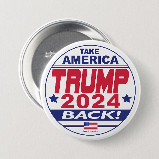 Trump 2024 Haal Amerika terug Ronde Button 7,6 Cm (Voorkant /achterkant)