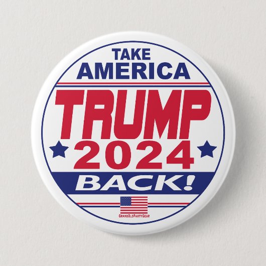 Trump 2024 Haal Amerika terug Ronde Button 7,6 Cm (Voorkant)