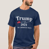 Trump 2024 Haal Amerika terug Rood, Wit en Blauw T-shirt (Voorkant)