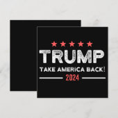 Trump 2024 Haal Amerika terug Save The Date (Voorkant / Achterkant)