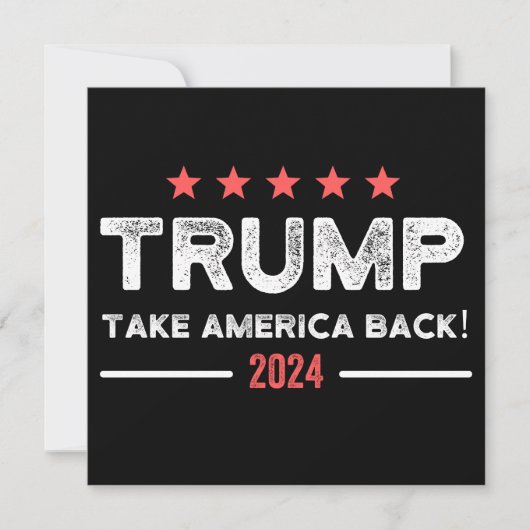 Trump 2024 Haal Amerika terug Save The Date (Voorkant)