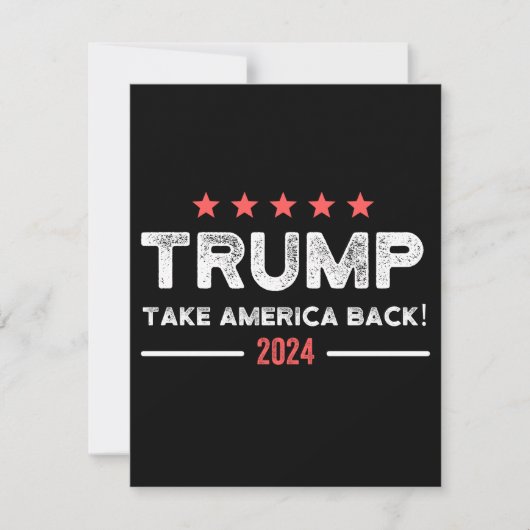 Trump 2024 Haal Amerika terug Save The Date (Voorkant)