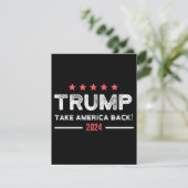 Trump 2024 Haal Amerika terug Save The Date (Staand voorkant)