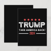 Trump 2024 Haal Amerika terug Save The Date (Voorkant / Achterkant)