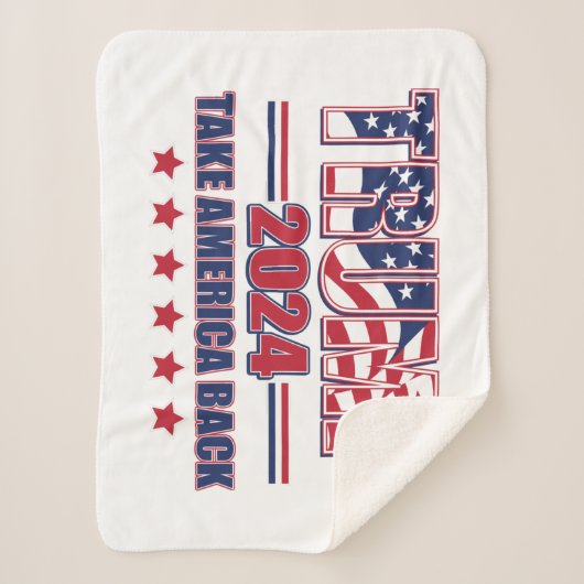 Trump 2024 Haal Amerika terug Sherpa Deken (Voorkant)