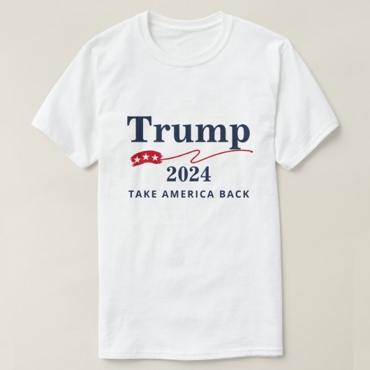 Trump 2024 Haal Amerika terug T-shirt (Design voorkant)