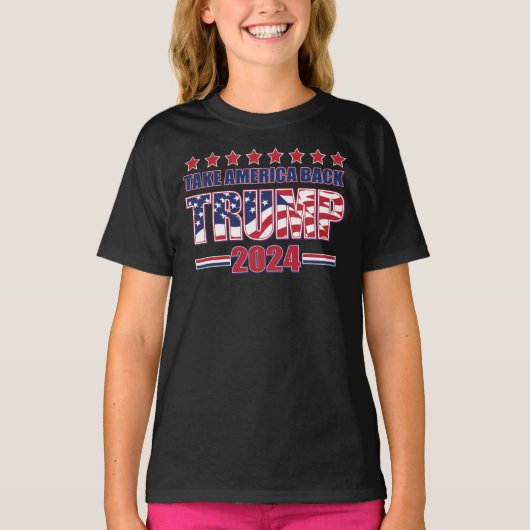 Trump 2024 Haal Amerika terug T-shirt (Voorkant)