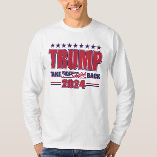 Trump 2024 Haal Amerika terug T-shirt (Voorkant)