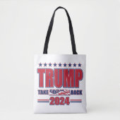 Trump 2024 Haal Amerika terug Tote Bag (Voorkant)