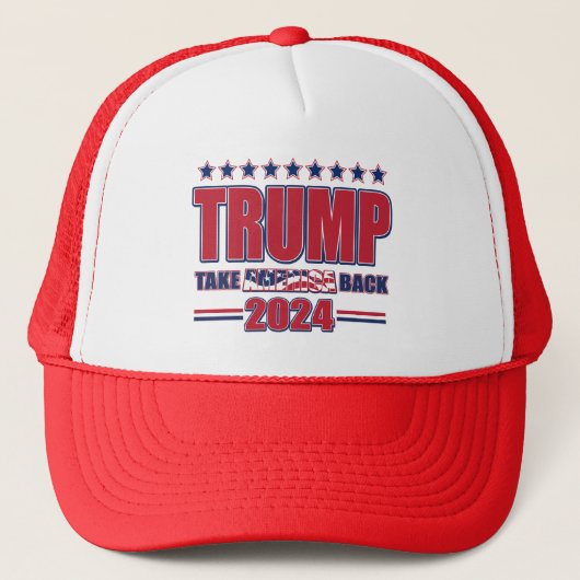 Trump 2024 Haal Amerika terug Trucker Pet (Voorkant)