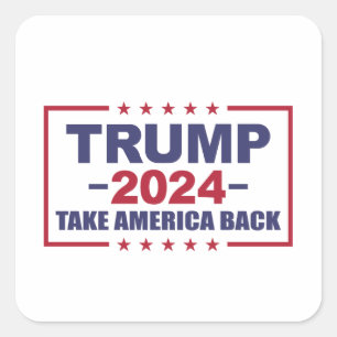Trump 2024 Haal Amerika terug Vierkante Sticker