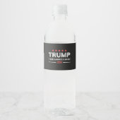 Trump 2024 Haal Amerika terug Waterfles Etiket (Voorkant)