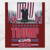 Trump 2024 Haal Amerika terug Wijn Etiket (Enkel label)