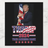 Trump 2024 - Haal Amerika terug Wijn Etiket (Enkel label)