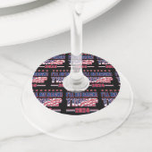 Trump 2024 Haal Amerika terug Wijnglaslabel (Dichtbij)