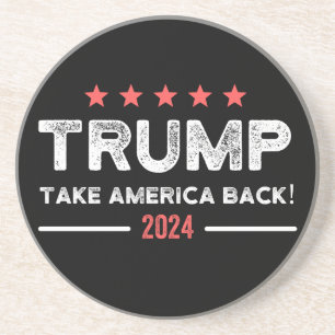 Trump 2024 Haal Amerika terug Zandsteen Onderzetter