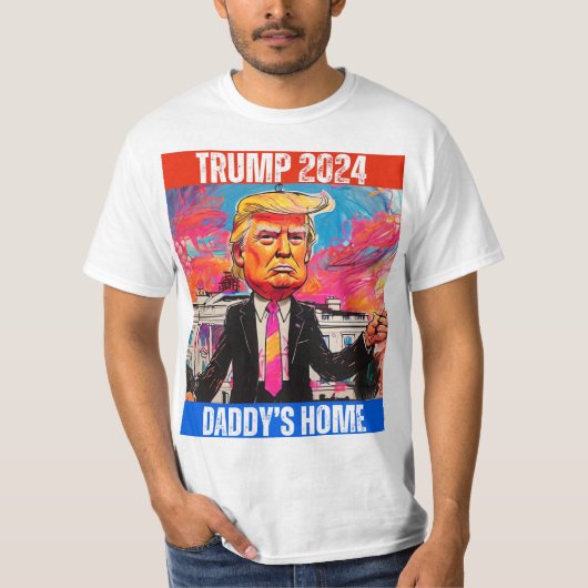 TRUMP 2024 HET HUIS VAN PAPA T-SHIRT (Voorkant)