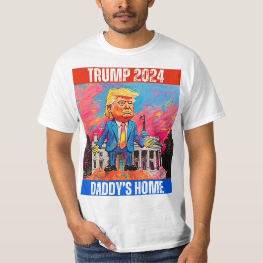 TRUMP 2024 HET HUIS VAN PAPA T-SHIRT (Voorkant)
