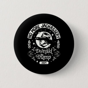 Trump 2024 Hoofd Cowboy USA 2024 Verkiezing VS Ronde Button 5,7 Cm