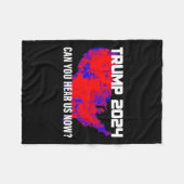 Trump 2024, hoor je ons nu? fleece deken (Voorkant (Horizontaal))