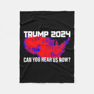 Trump 2024, hoor je ons nu? fleece deken