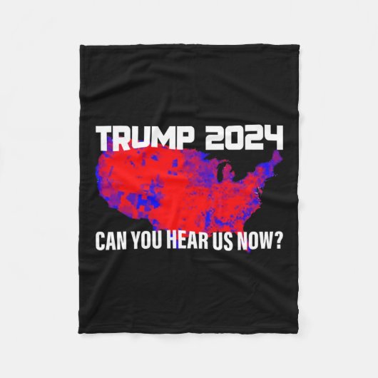 Trump 2024, hoor je ons nu? fleece deken (Voorkant)