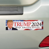Trump 2024 Houd Amerika Grote Bumpersticker (Op auto)