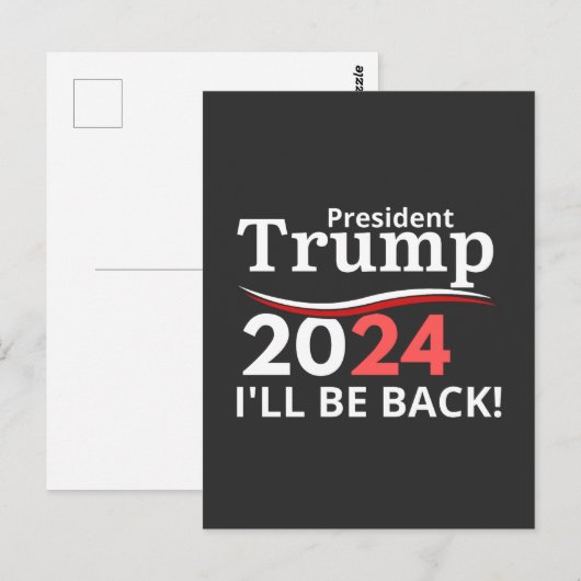 TRUMP 2024 - IK BEN TERUG! BRIEFKAART (Voorkant / Achterkant)