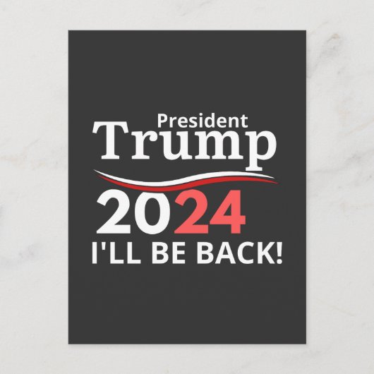 TRUMP 2024 - IK BEN TERUG! BRIEFKAART (Voorkant)