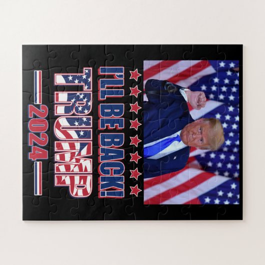 Trump 2024 ik ben terug legpuzzel (Horizontaal)