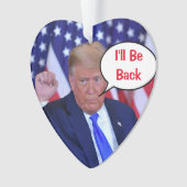 Trump 2024 ik ben terug ornament (voorkant)