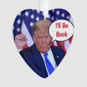 Trump 2024 ik ben terug ornament (voorkant)