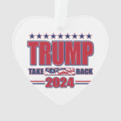 Trump 2024 ik ben terug ornament (achterkant)