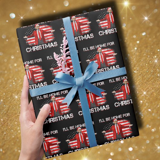 Trump 2024: ik ben thuis voor de kerst cadeaupapier
