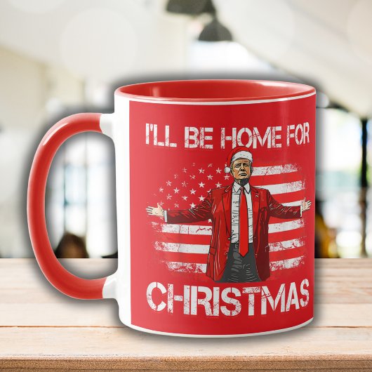 Trump 2024: Ik ben thuis voor de rode kerstdagen Mok