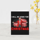 Trump 2024 Ik ben thuis voor Kerstmis Trump Xmas 2 Kaart (Gele Bloem)
