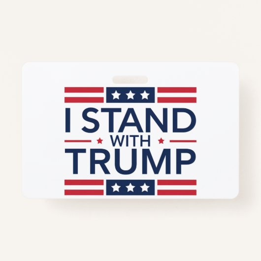 Trump 2024 Ik sta achter het Trump Support Preside Badge (Voorkant)