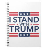 Trump 2024 Ik sta achter het Trump Support Preside Notitieboek (Voorkant)