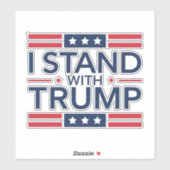 Trump 2024 Ik sta achter het Trump Support Preside Sticker (Vel)