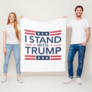 Trump 2024 Ik sta achter Trump steun President Fleece Deken