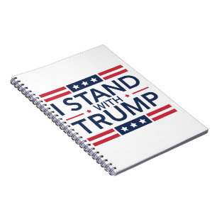Trump 2024 Ik sta achter Trump steun president  Notitieboek