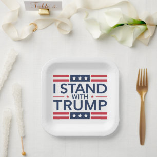 Trump 2024 Ik sta achter Trump steun President Papieren Bordje