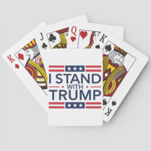 Trump 2024 Ik sta achter Trump steun president Pokerkaarten