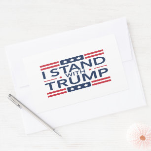 Trump 2024 Ik sta achter Trump steun President  Rechthoekige Sticker