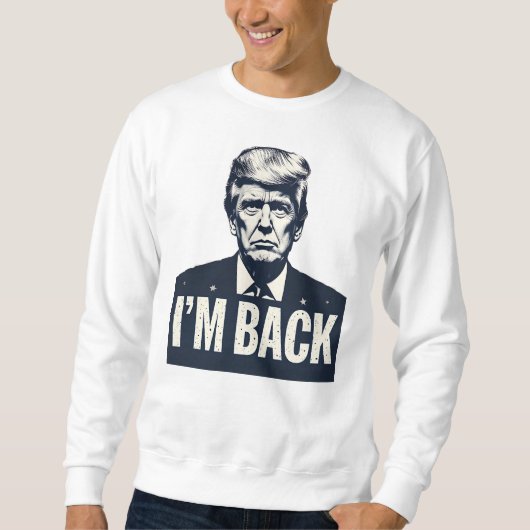 Trump 2024 'I'M BACK' Patriottisch - Trui (Voorkant)