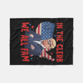 Trump 2024 in de Clerb We All Fam 45 47 Amerikaans Fleece Deken (Voorkant (Horizontaal))