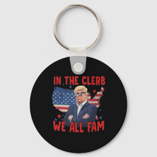 Trump 2024 in de Clerb We All Fam 45 47 Amerikaans Sleutelhanger